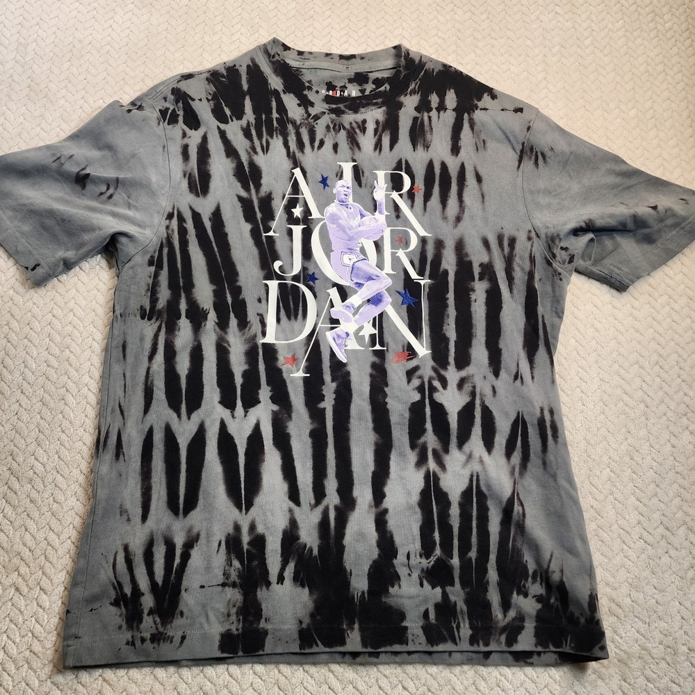 Jordan Tie Dye T Shirt Michael Jordan Graphic Tee Men's Size Medium Thick‎
